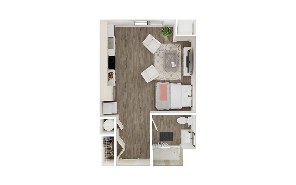 SD - Studio floorplan layout with 1 bath square feet. SD - Studio floorplan layout with 1 bath square feet.