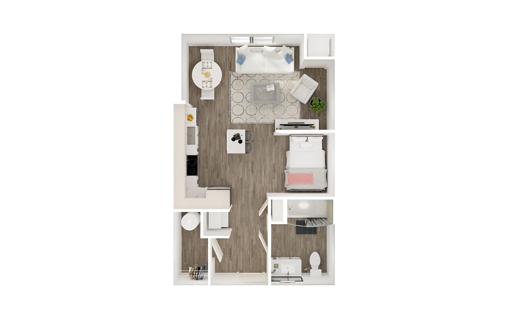 SE - Studio floorplan layout with 1 bath and 533 square feet. SE - Studio floorplan layout with 1 bath and 533 square feet.