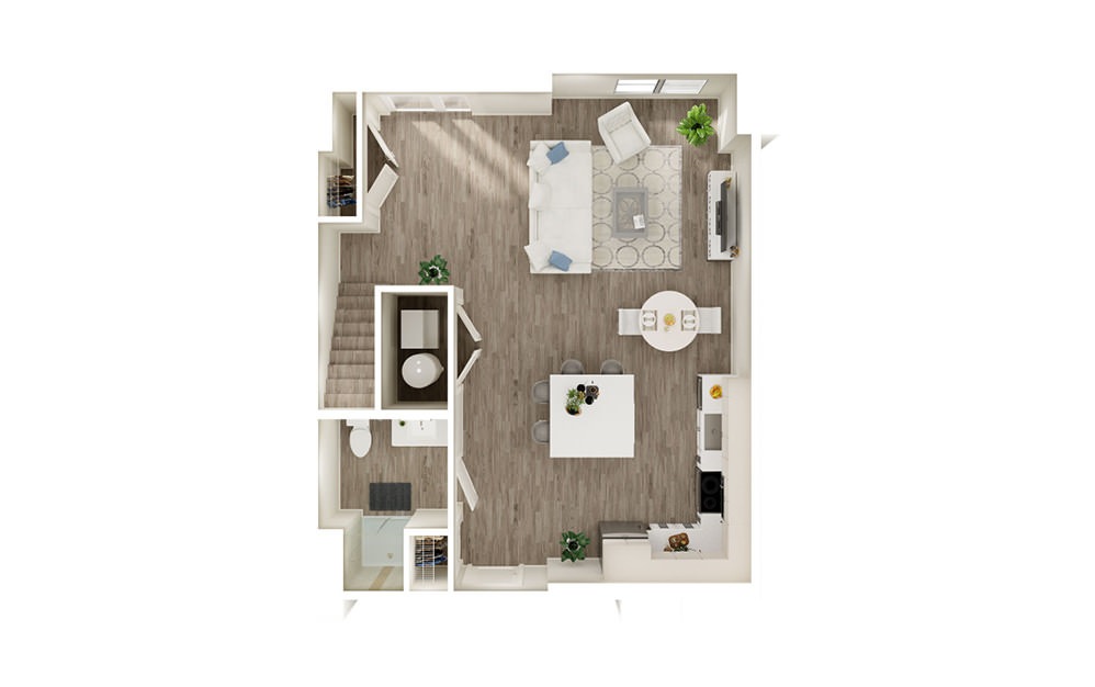 TH - 2 bedroom floorplan layout with 3 baths and 1438 to 1503 square feet. (Floor 1) TH - 2 bedroom floorplan layout with 3 baths and 1438 to 1503 square feet. (Floor 1)